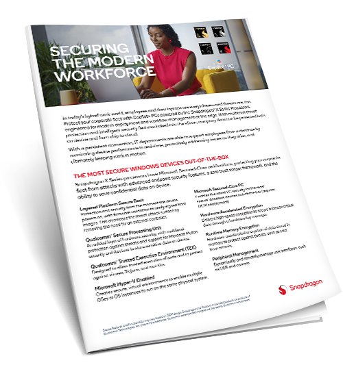 Snapdragon X Series Security Two Page Commercial Overview