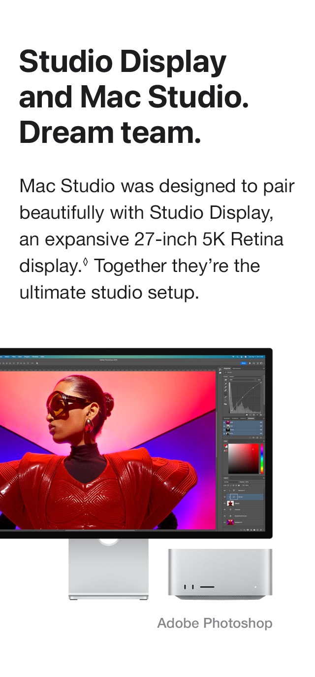 Studio Display and Mac Studio. Dream team.