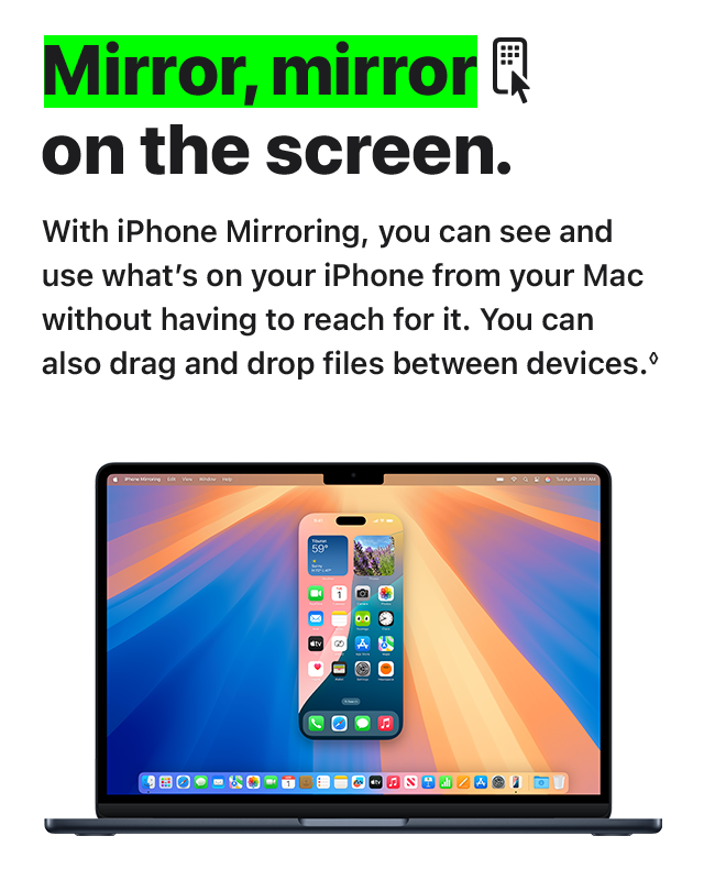 Mirror, mirror on the screen.