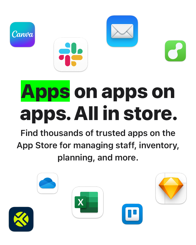 Apps on apps on  apps.  All in store.