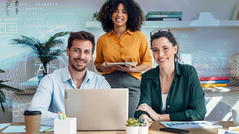 group of office workers