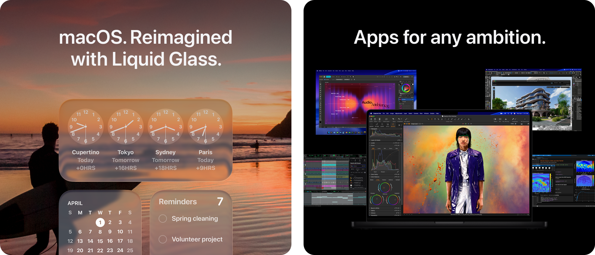 macOS. Reimagined with Liquid Glass.  Apps for any ambition.