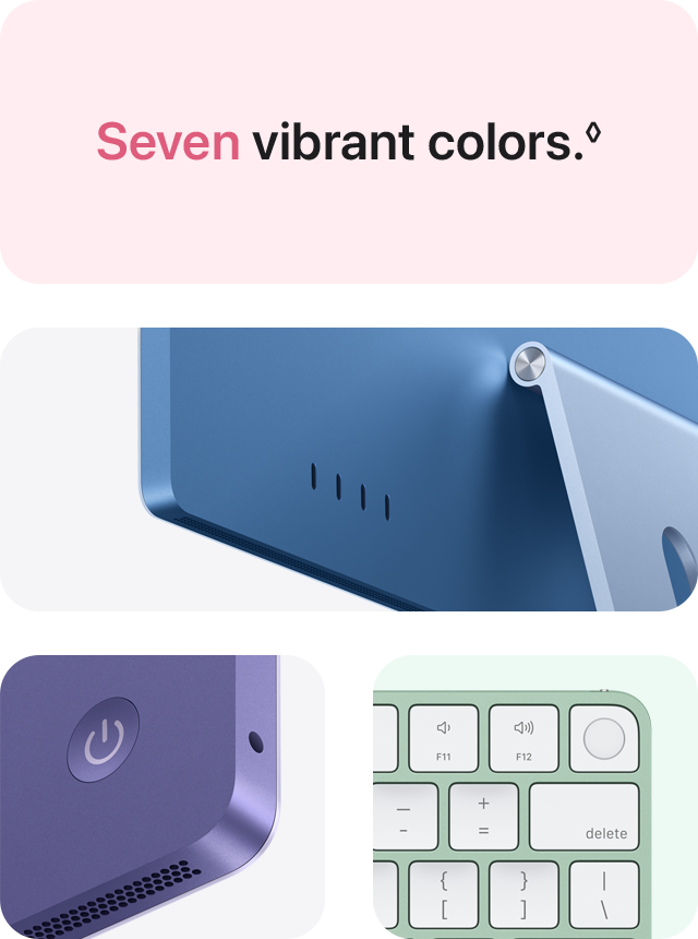 Seven vibrant Colors&loz;