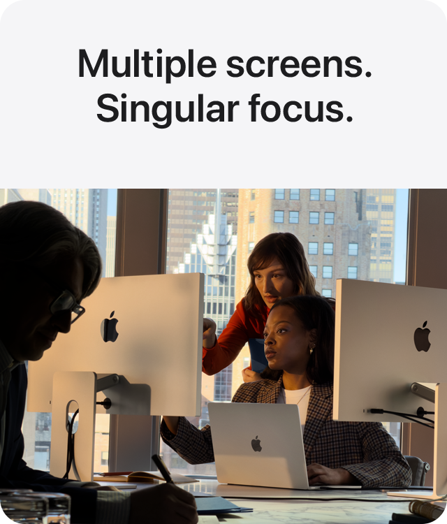 Multiple screens. Singular focus.