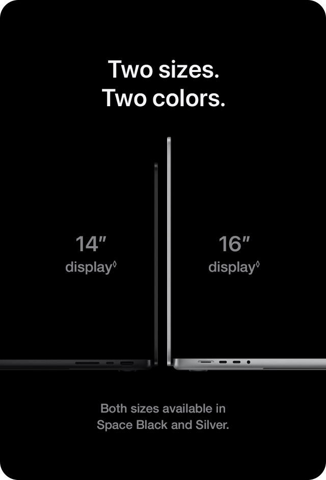 Two sizes. Two colors.