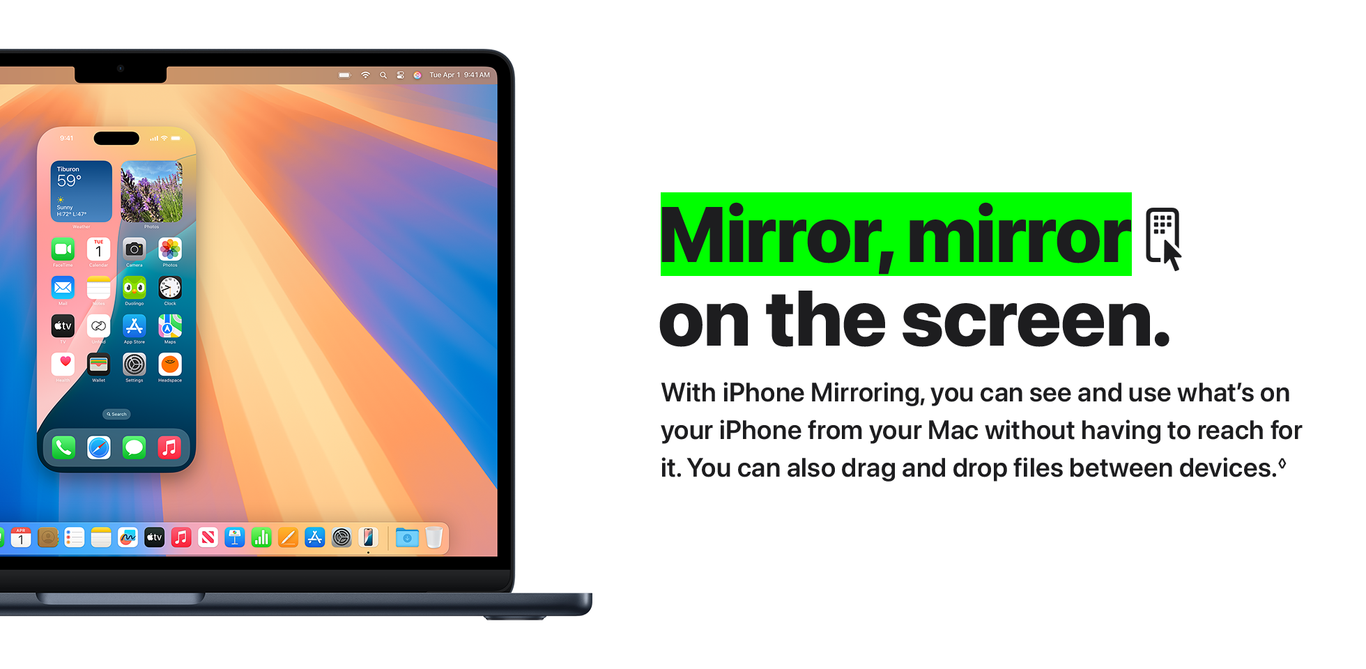 Mirror, mirror on the screen.