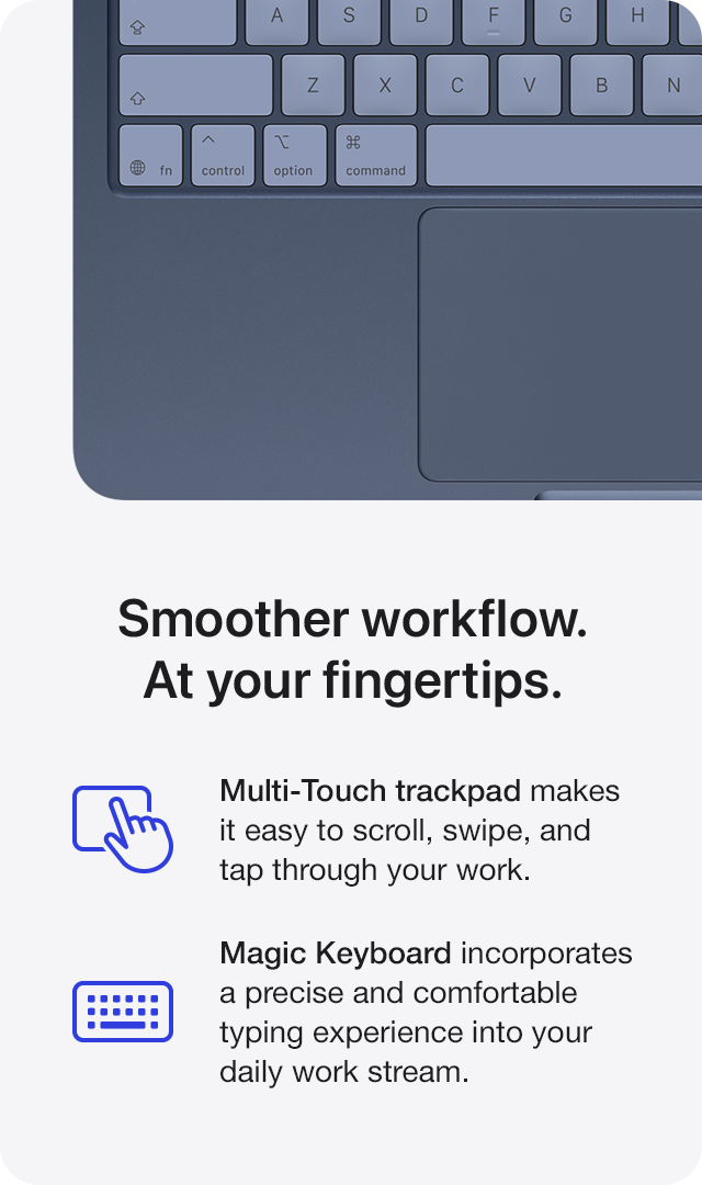 Smoother workflow. At your fingertips.