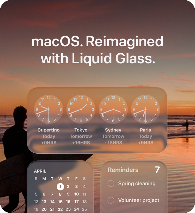 macOS. Reimagined with Liquid Glass.
