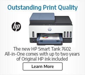 The new HP Smart Tank 7602 All-in-One