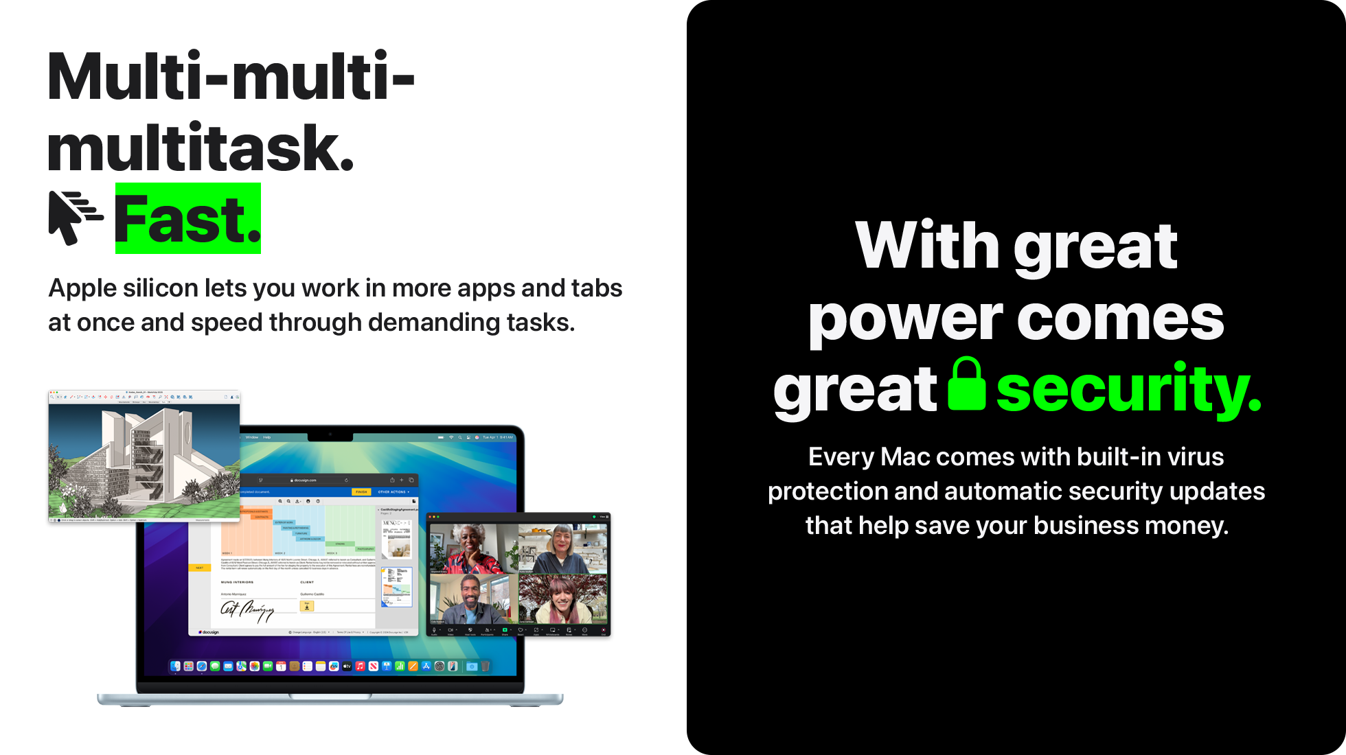 Multi-multi-multitask. Fast. With great  power comes  great security.